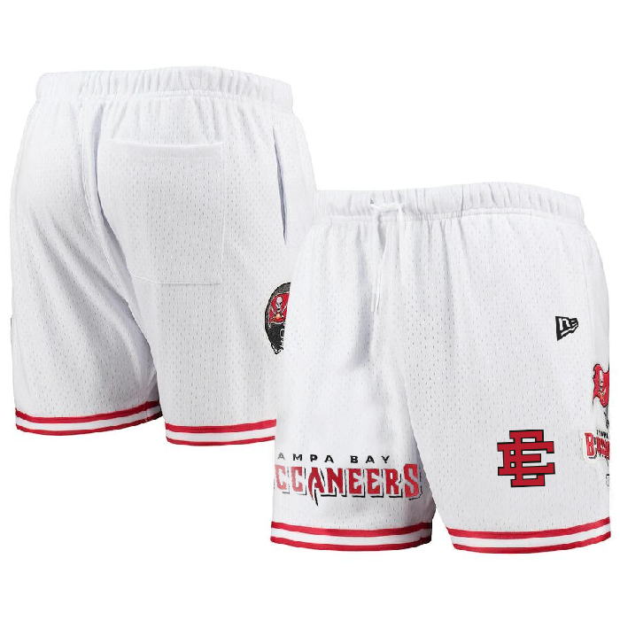Men's Tampa Bay Buccaneers Pro White/Red Mesh Shorts